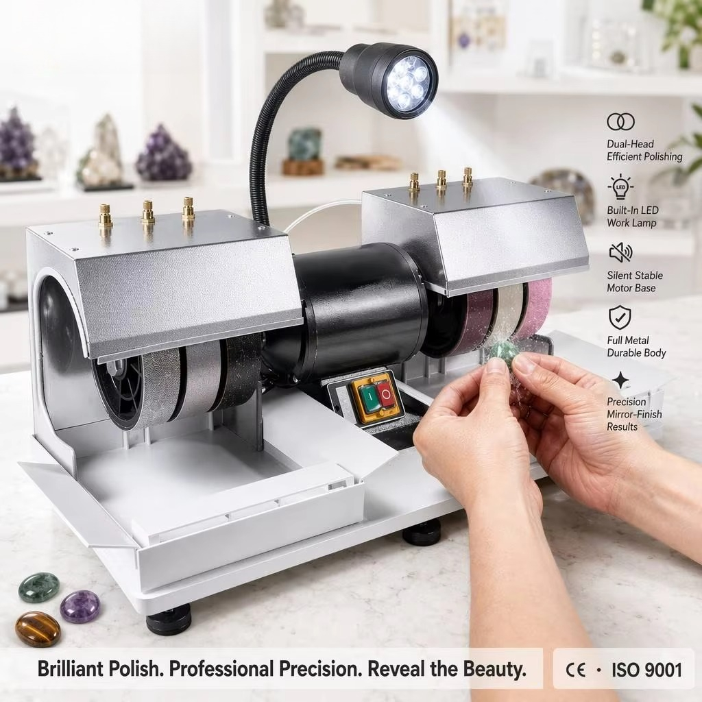 Lapidary Grinder Cabbing Machine - آلة تلميع الأحجار الكريمة الاحترافية، آلة