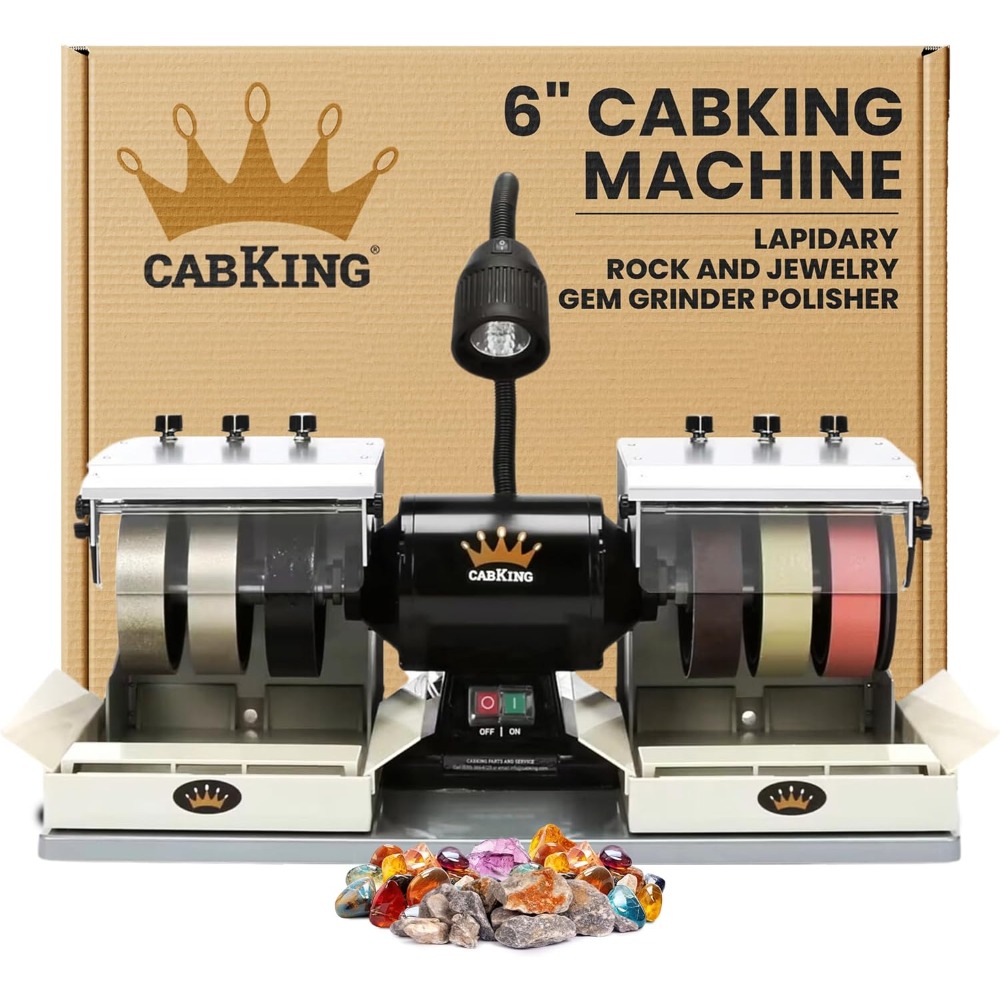 آلة صقل الأحجار الكريمة - معدا - مراجعة Lapidary Grinder Cabbing Machine وسعره