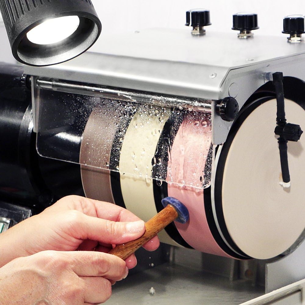 آلة صقل الأحجار الكريمة - معدا - مراجعة Lapidary Grinder Cabbing Machine وسعره