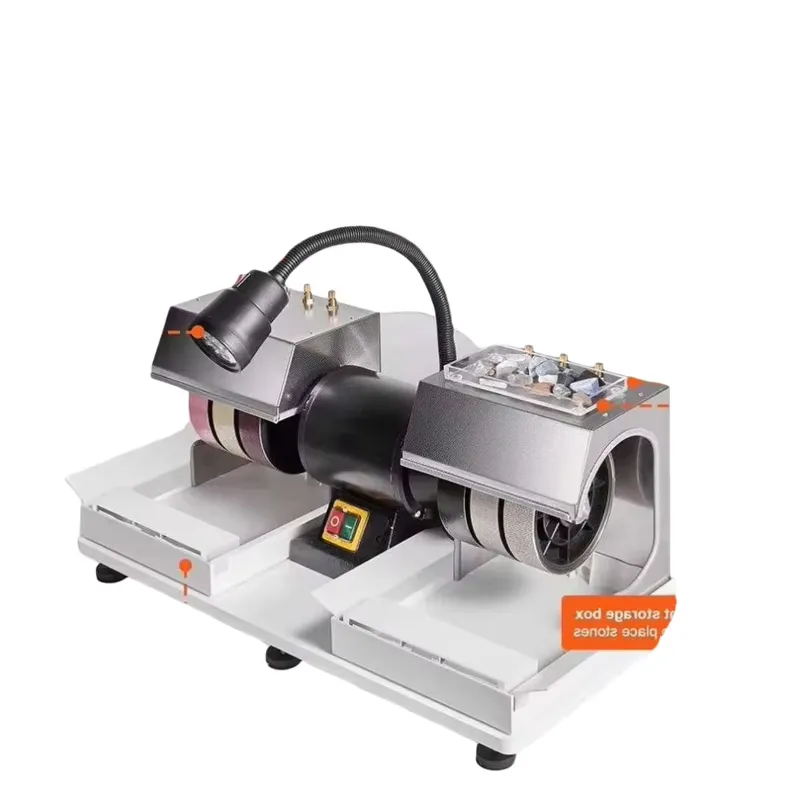 آلة طحن وتلميع الأحجار الكريمة - مراجعة Lapidary Grinder Cabbing Machine وسعره