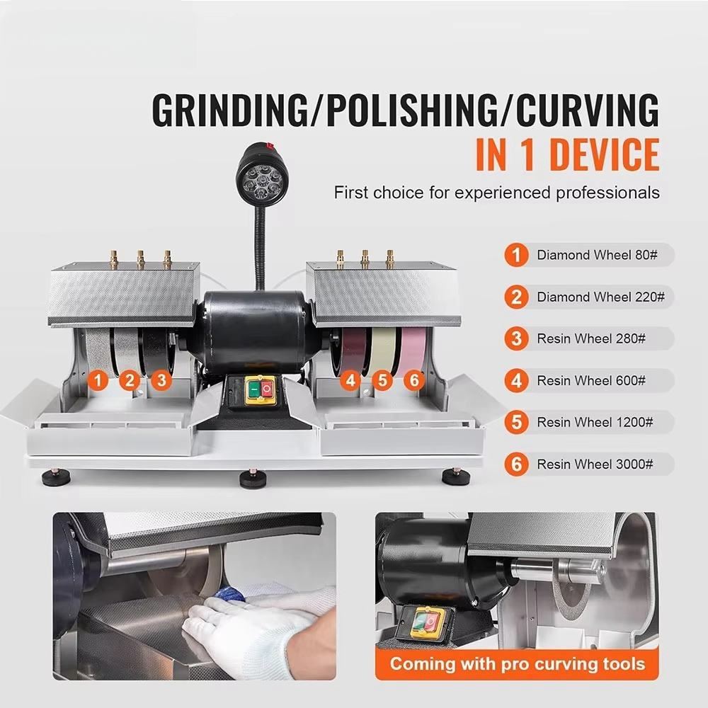 آلة صقل الأحجار الكريمة 6 بوصة - مراجعة Lapidary Grinder Cabbing Machine وسعره