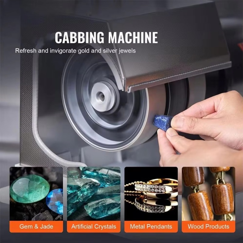 آلة تشكيل الأحجار الكريمة 6 بو - مراجعة Lapidary Grinder Cabbing Machine وسعره