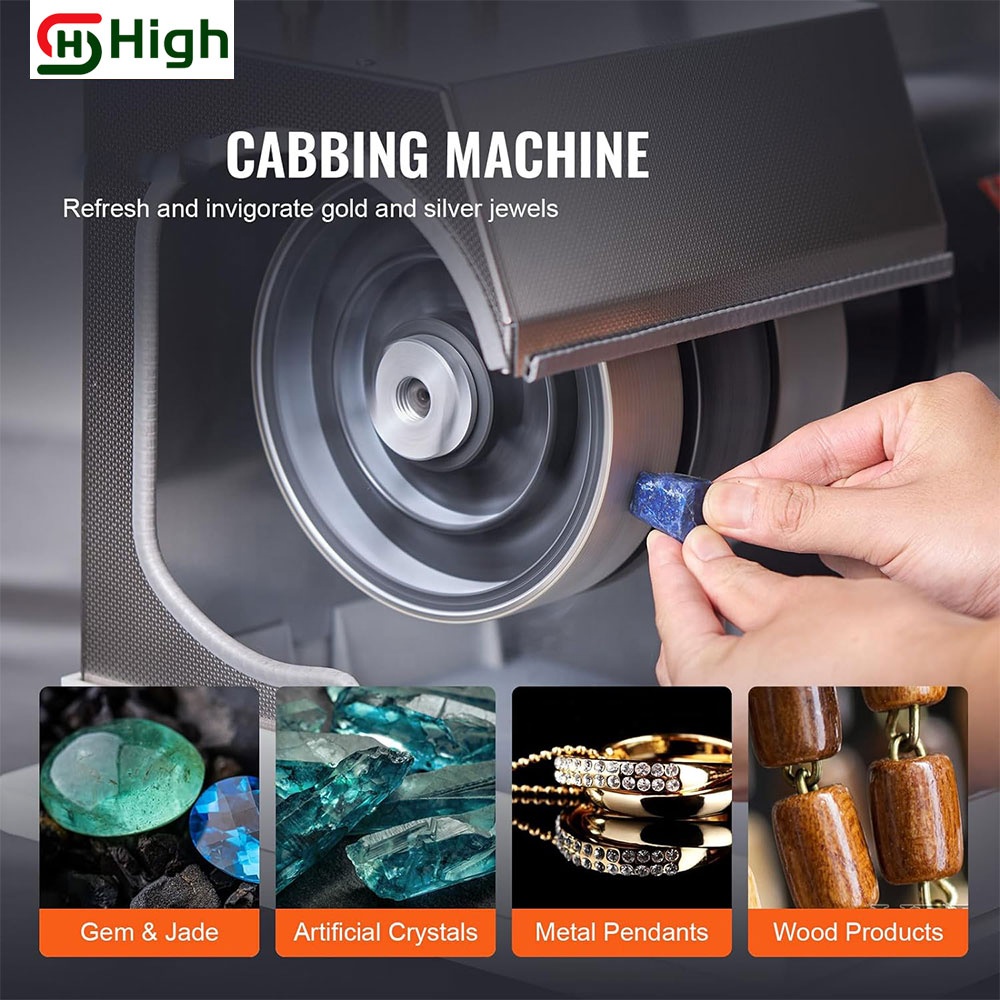 آلة صقل الأحجار الكريمة، 6 بوص - مراجعة Lapidary Grinder Cabbing Machine وسعره